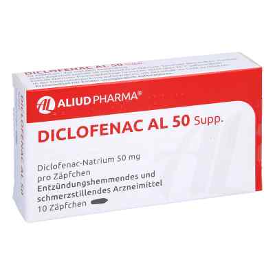 Diclofenac Al 50 Suppositorien 10 stk von ALIUD Pharma GmbH PZN 04765679