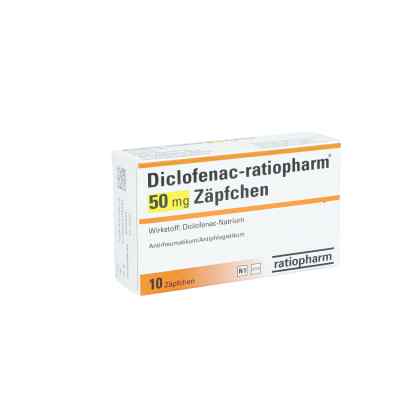 Diclofenac-ratiopharm 50 mg Zäpfchen 10 stk von ratiopharm GmbH PZN 06605939