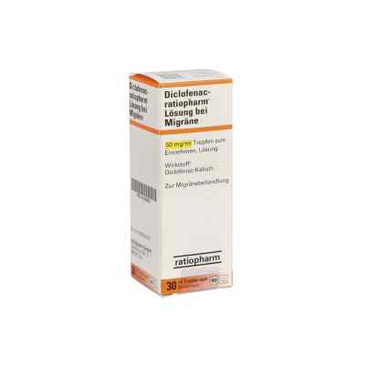 Diclofenac-ratiopharm Lösung bei Migräne 30 ml von ratiopharm GmbH PZN 01039553