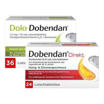 Dolo-Dobendan 36 stk + Dobendan Direkt Flurbiprofen 24 stk 1 stk von Reckitt Benckiser Deutschland Gm PZN 08100028