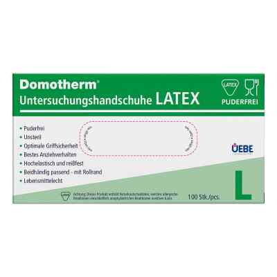 Domotherm Untersuchungshandschuhe Latex Unsteril Puderfrei L Bla 100 stk von Uebe Medical GmbH PZN 17247704