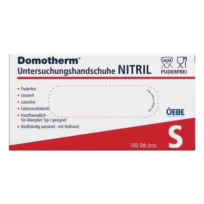 Domotherm Untersuchungshandschuhe Nitril Unsteril Puderfrei S Bl 100 stk von Uebe Medical GmbH PZN 17247638