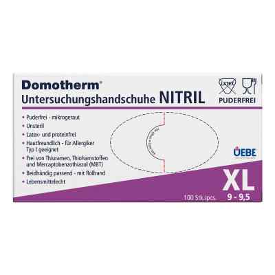 Domotherm Untersuchungshandschuhe Nitril Unsteril Puderfrei Xl B 100 stk von Uebe Medical GmbH PZN 17627921