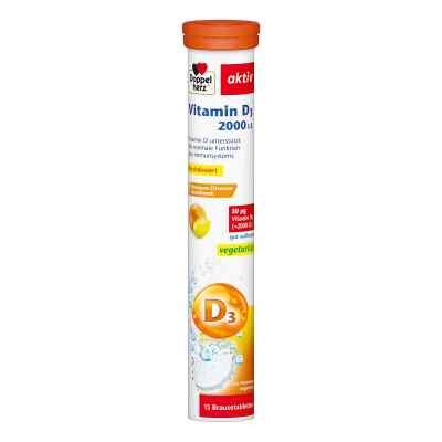Doppelherz aktiv Vitamin D3 2000 I.E. Brausetabletten 15 stk von Queisser Pharma GmbH & Co. KG PZN 15616801