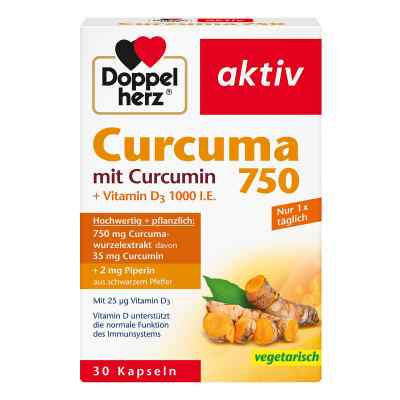 Doppelherz Curcuma 750 Kapseln 30 stk von Queisser Pharma GmbH & Co. KG PZN 15657421
