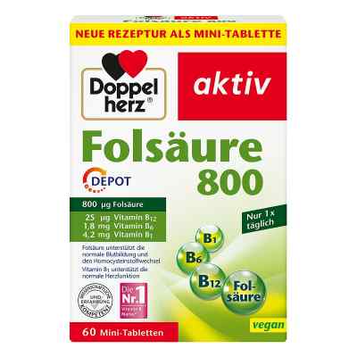 Doppelherz Folsäure 800 Depot Tabletten 60 stk von Queisser Pharma GmbH & Co. KG PZN 15607268