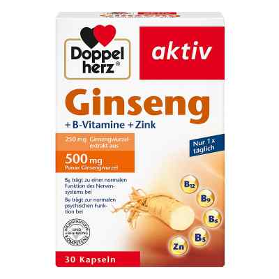 Doppelherz Ginseng 250+b-vitamine+zink Kapseln 30 stk von Queisser Pharma GmbH & Co. KG PZN 16082684