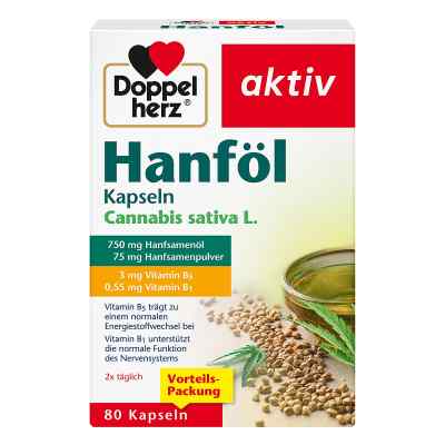 Doppelherz Hanföl Kapseln 80 stk von Queisser Pharma GmbH & Co. KG PZN 16223340