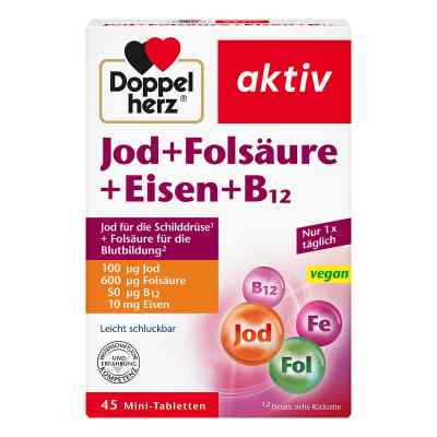 Doppelherz Jod + Folsäure + Eisen + B12 Tabletten