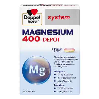 Doppelherz Magnesium 400 Depot system Tabletten 30 stk von Queisser Pharma GmbH & Co. KG PZN 11034864