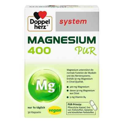 Doppelherz Magnesium 400 Pur System Kapseln 30 stk von Queisser Pharma GmbH & Co. KG PZN 18683809
