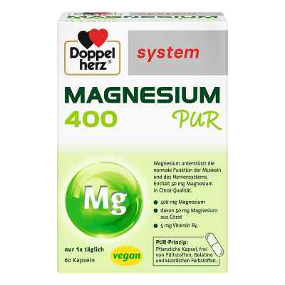 Doppelherz Magnesium 400 Pur System Kapseln 60 stk von Queisser Pharma GmbH & Co. KG PZN 18700991