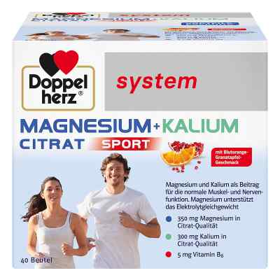 Doppelherz Magnesium + Kalium Citrat system Granulat 40 stk von Queisser Pharma GmbH & Co. KG PZN 01522692