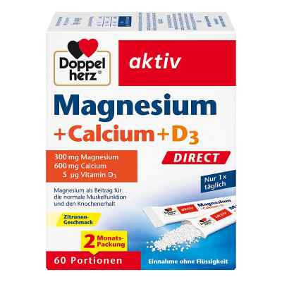 Doppelherz Magnesium+Calcium+D3 Direct Pellets 60 stk von Queisser Pharma GmbH & Co. KG PZN 18390668