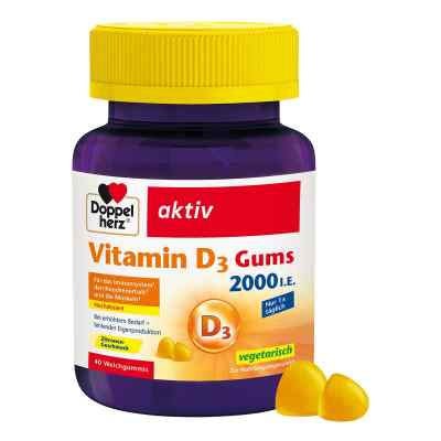 Doppelherz Vitamin D3 2000 I.e.gums 40 stk von Queisser Pharma GmbH & Co. KG PZN 19300319