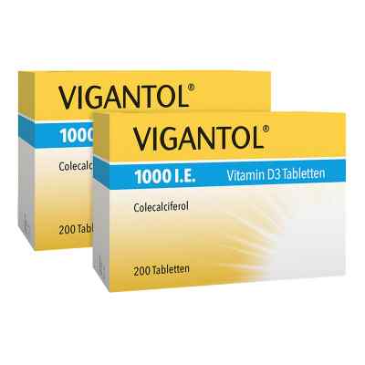 Doppelpackung Vigantol 1.000 I.e. Vitamin D3 Tabletten 2x200 stk von Procter & Gamble GmbH PZN 08101109