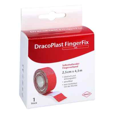 Dracoplast Fingerfix 2,5 cmx4,5 m mit Wundk.rot 1 stk von Dr. Ausbüttel & Co. GmbH PZN 14296576