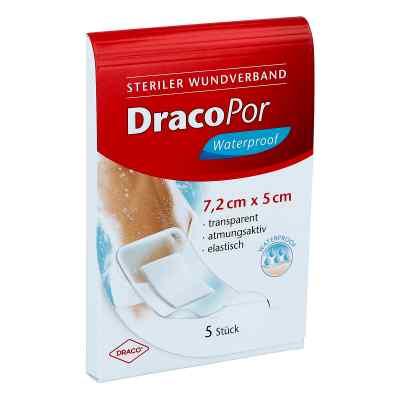 Dracopor waterproof Wundverband steril 5x7,2cm 5 stk von Dr. Ausbüttel & Co. GmbH PZN 03030349