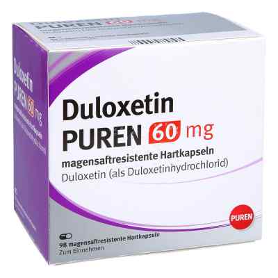 Duloxetin Puren 60 mg magensaftresist.Hartkapseln 98 stk von PUREN Pharma GmbH & Co. KG PZN 11175961