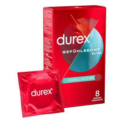 Durex Gefühlsecht Slim Kondome 8 stk von Reckitt Benckiser Deutschland Gm PZN 18304172