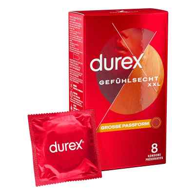 Durex Gefühlsecht XXL Kondome 8 stk von Reckitt Benckiser Deutschland Gm PZN 18304143