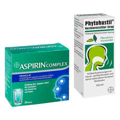 Erkältungs-Set: Aspirin Complex + Phytohustill Hustenreizstiller 1 stk von Bayer Vital GmbH PZN 08102010