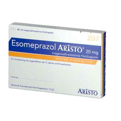 Esomeprazol Aristo 20 mg magensaftresistente Hartkapsel 30 stk von Aristo Pharma GmbH PZN 10171062