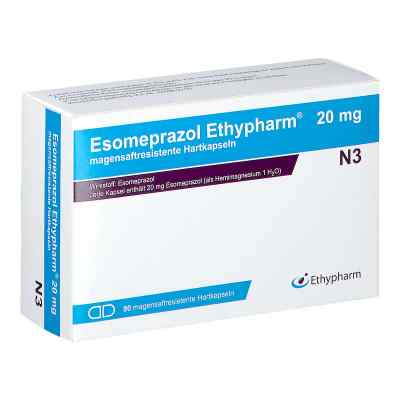 Esomeprazol Ethypharm 20mg 90 stk von ETHYPHARM GmbH PZN 11521133