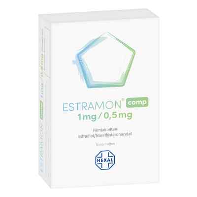 Estramon comp 1 mg/0,5 mg Filmtabletten 3X28 stk von Hexal AG PZN 12667778