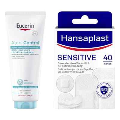 Eucerin Atopicontrol Balsam & Hansaplast Sensitive Pflaster