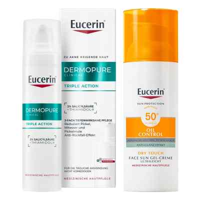 Eucerin Dermopure 3-Action Creme & Sun Oil Control Face LSF50+