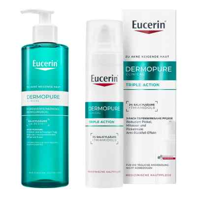 Eucerin Dermopure Clinical Reinigungsgel & Triple Action Creme