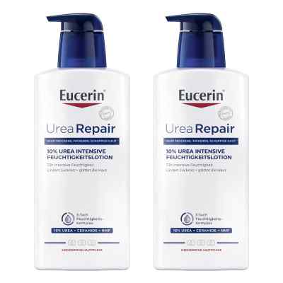 Eucerin® Urea Repair 10% Urea Intensive Feuchtigkeitslotion 2x400 ml von Beiersdorf AG Eucerin PZN 08102726