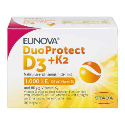 Eunova Duoprotect D3+k2 1000 I.e./80 [my]g Kapseln 30 stk von STADA GmbH PZN 13360622