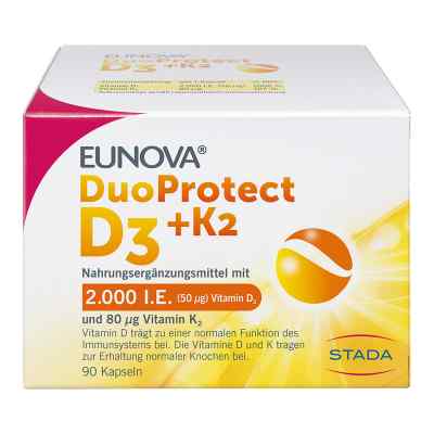 Eunova DuoProtect Vitamin D3+K2 2000IE/80UG 90 stk von STADA GmbH PZN 14133549