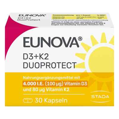 Eunova DuoProtect Vitamin D3+K2 4000IE/80UG 30 stk von STADA Consumer Health Deutschland GmbH PZN 14133555