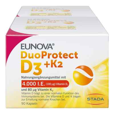 Eunova DuoProtect Vitamin D3+K2 4000IE/80UG 2X90 stk von STADA Consumer Health Deutschlan PZN 18240319