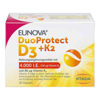 Eunova DuoProtect Vitamin D3+K2 4000IE/80UG 30 stk von STADA GmbH PZN 14133555