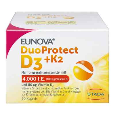 Eunova DuoProtect Vitamin D3+K2 4000IE/80UG 90 stk von STADA GmbH PZN 14133561