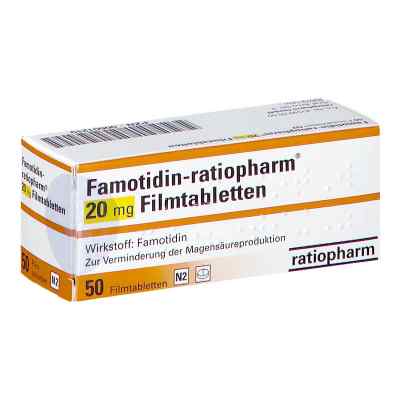 Famotidin-ratiopharm 20 mg Filmtabletten 50 stk von ratiopharm GmbH PZN 00601219