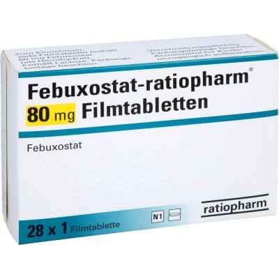 Febuxostat-ratiopharm 80 mg Filmtabletten 28 stk von ratiopharm GmbH PZN 14168559