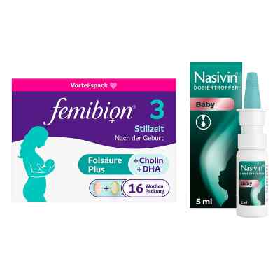 Femibion 3 Stillzeit Kombipackung 2x112 stk + Nasivin Dosiertrop 1 stk von  PZN 08102455