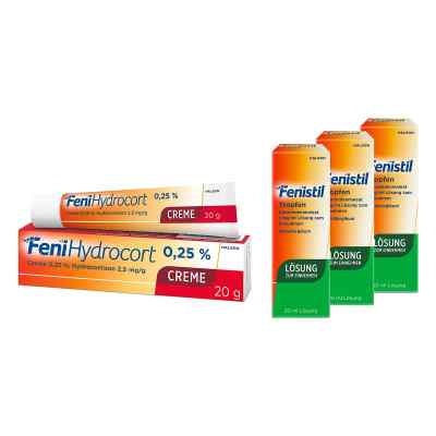 Fenistil Tropfen 3x20ml + Fenihydrocort Creme 0,25 % 20g