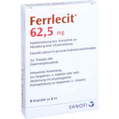 Ferrlecit 62,5 mg Ampullen 6X5 ml von Orifarm GmbH PZN 09155081