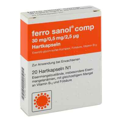 Ferro Sanol compositus hartkapsel mit msr.überz.pellets 20 stk von UCB Pharma GmbH PZN 04869574