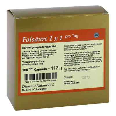 Folsäure 1x1 Pro Tag Kapseln 180 stk von FBK-Pharma GmbH PZN 07507274