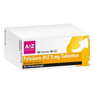 Folsäure Abz 5 mg Tabletten 100 stk von AbZ Pharma GmbH PZN 01234562