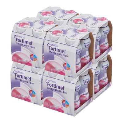 Fortimel Energy Multi Fibre Erdbeergeschmack 8X4X200 ml von Danone Deutschland GmbH PZN 01125152