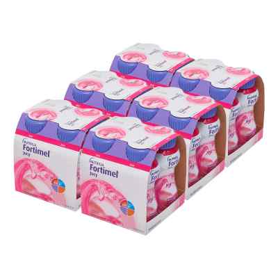Fortimel Jucy Erdbeergeschmack 6X4X200 ml von Danone Deutschland GmbH PZN 01161998