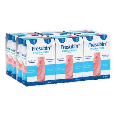 Fresubin Energy Fibre Trinknahrung Erdbeere | Aufbaukost 6x4x200 ml von Fresenius Kabi Deutschland GmbH PZN 08101786